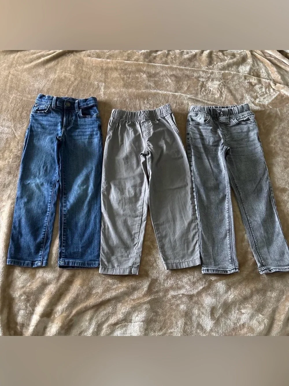 Carter's Trio: Blue Denim and Two Gray Pants